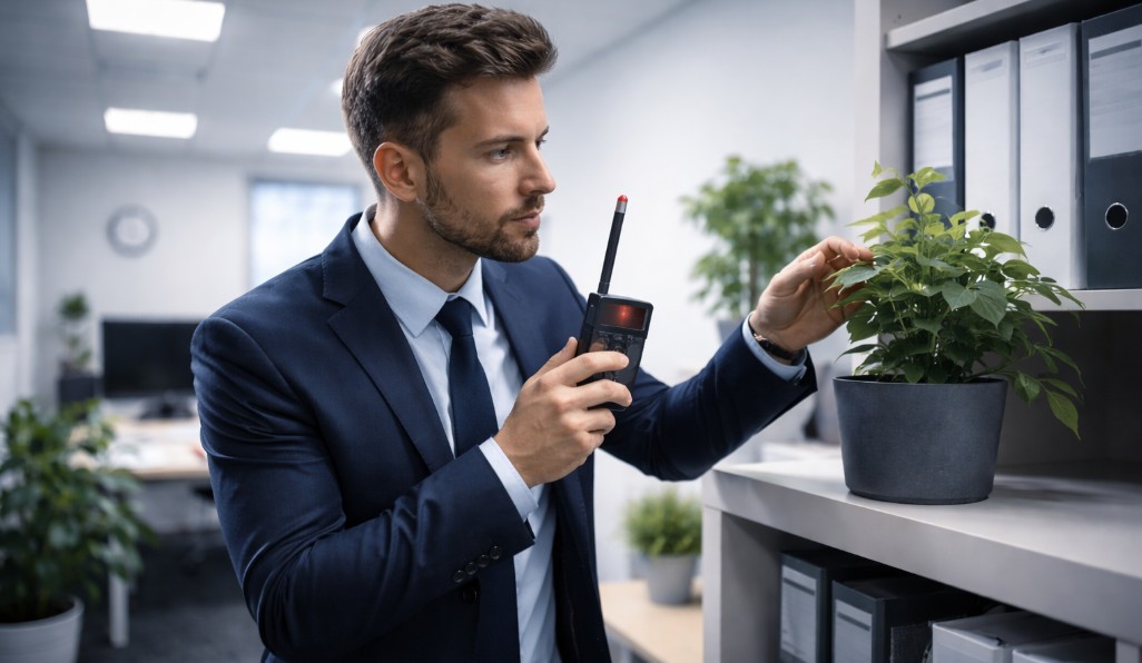 Sospechas de espionaje corporativo, Cómo detectar micrófonos y cámaras ocultas